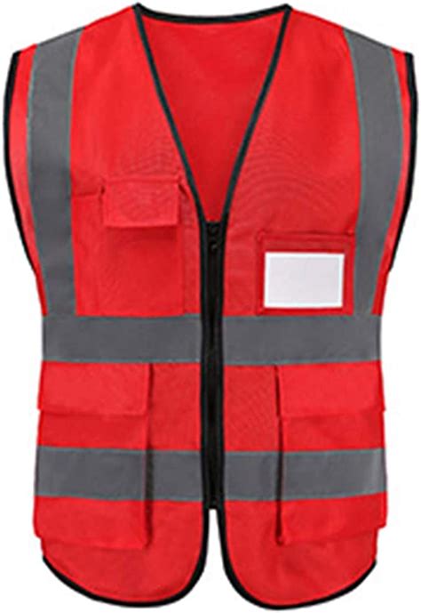 Clenp Reflective Vest High Visibility Warp Knitted Fabric Multi