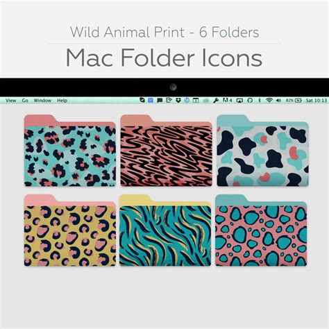 Custom Mac Folders Pattern Folders Animal Print Folders Mac Etsy Uk