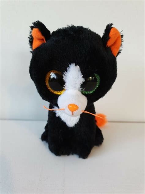 Ty Beanie Boos 6 Frights Black Cat Halloween Plush Boo Glitter Eye