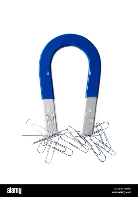Magnet And Paper Clips Stock Photo Alamy
