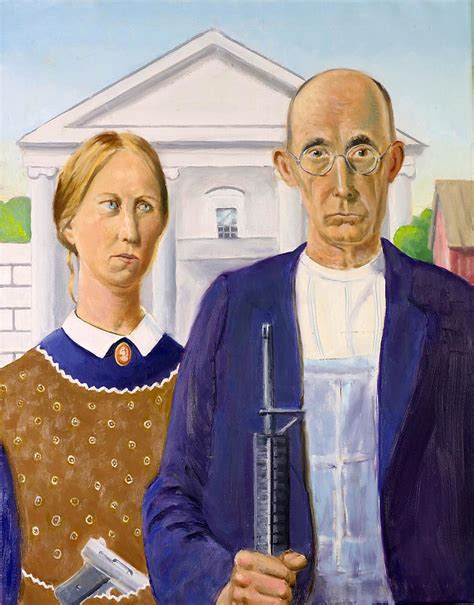 New American Gothic Painting By Gordon Bell Pixels