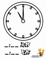 Clock Print Coloring Eleven Yescoloring Fearless Hours sketch template