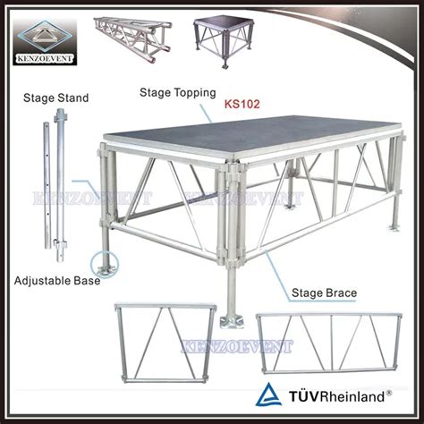 Outdoor Aluminum Portable Stage Wooden Mobile Stage Platform For