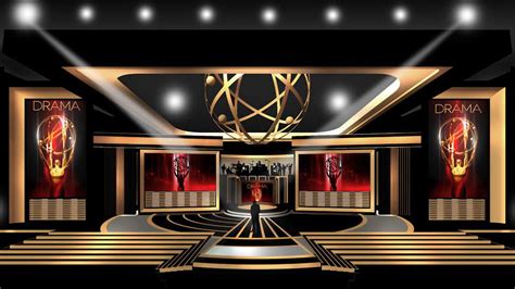 2014 Emmy Awards Stage Visuals On Behance Stage Backdrop Design