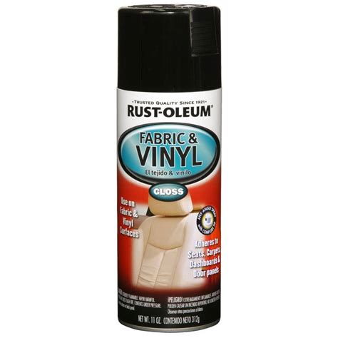 Rust Oleum Automotive 11 Oz Gloss Black Vinyl And Fabric Spray Paint