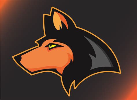 Orange Wolf Logo Logodix