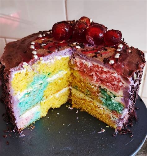 Rainbow Marble Cake Food Baking Marble Cake