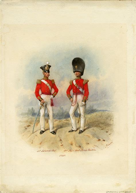 British 58th Rutlandshire Regt And 21st Royal North British Fusiliers