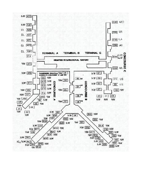 Memphis International Airport Terminal Map 2491 Winchester Rd Suite