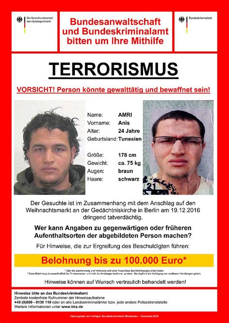 Polizei Prüft Verbindungen Mordete Anis Amri Auch In Hamburg N Tvde