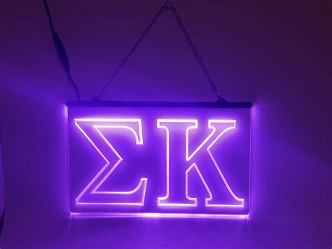 Sigma Kappa Led Sign Greek Letter Sorority Light Artofit