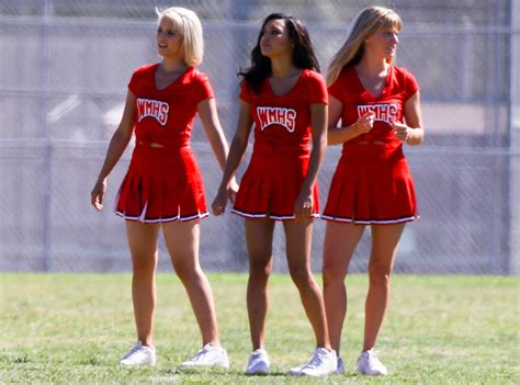 Glee S Unholy Trinity Back In Actionas Cheerios Again E Online Ca
