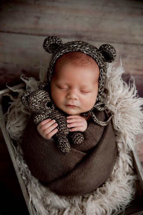 Baby Bear Newborn Photography Session Cute Newborn Photography Prop
