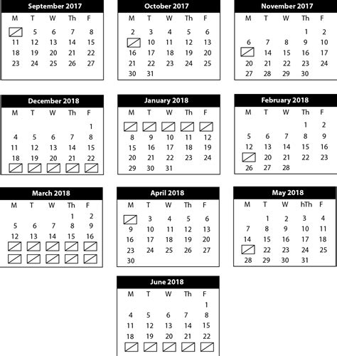 2017 2018 Calendar Calendar Clip Art Library