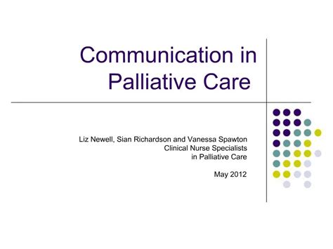 Ppt Communication In Palliative Care Powerpoint Presentation Free