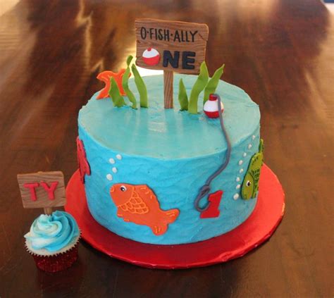 “o Fish Ally One” Cake And Smash Cupcake By Mokicake Baby Boy