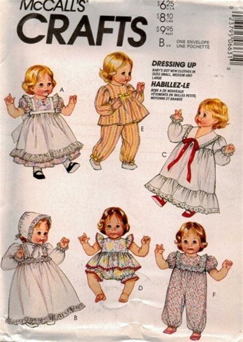 Vintage Sewing Pattern Mccalls 663 Baby Doll Wardrobe