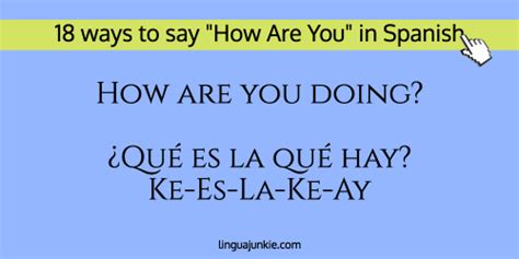 How Are You In Spanish Word