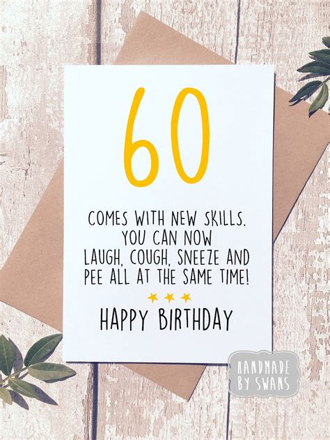 Sixty Birthday Card For Him For Her Personalised 60 Greeting Cards