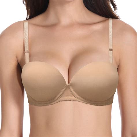 Super Boost Thick Padded Extreme Push Up Bra Womens Multiway Strapless