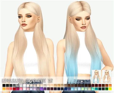 Sims 4 Hairs Miss Paraply Leahlillith`s Silhouette Hair Retextured