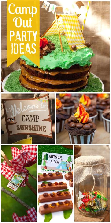 Summer Camp Sunshine Camping Party Catch My Party Campfire Party Camping Theme Party