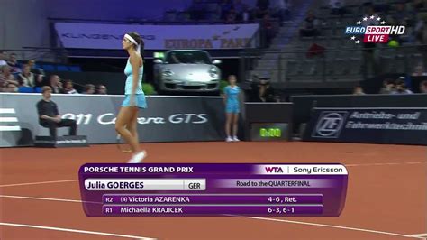 Sexy Tennis Babe Julia Goerges Bouncing Boobs Youtube