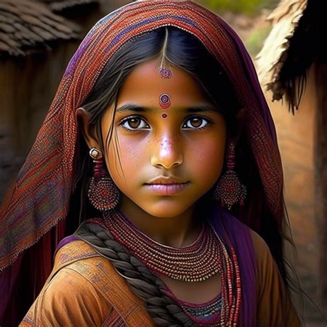 Beautiful Indian Village Girl Image By Gleamingtarsier Genmo