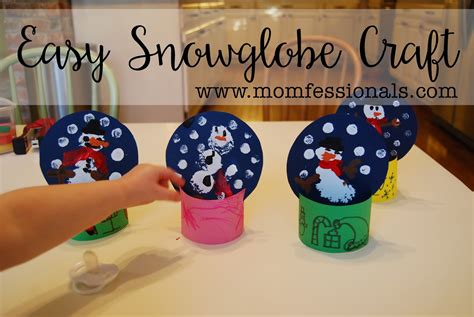 Momfessionals Easy Winter Snowglobe Craft