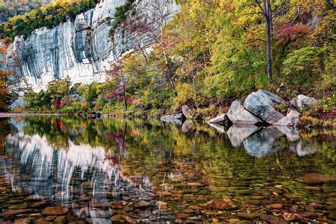 Perfect Fall Reflections At Roark Bluff Arkansas Ozark Mountains
