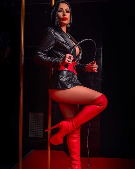 Mistress Kennya At Sing Sing Gentlemans Club Bucharest Sexy Red Heels Women Fetishwear