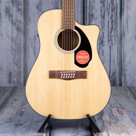 Fender Cd 60sce Dreadnought 12 String Acousticelectric Natural For