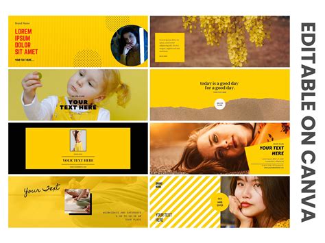 Yellow Social Media Template For Yellow Color Lovers Etsy