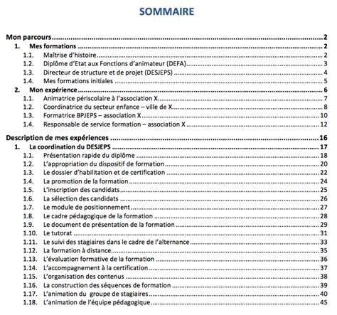 Exemple De Sommaire Dossier Grenadfe