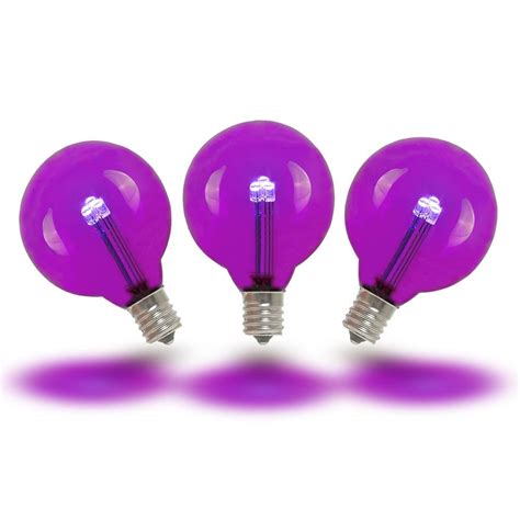 Purple Led G40 Glass Globe Light Bulbs Novelty Lights