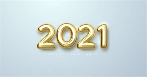 Premium Vector Happy New 2021 Year Holiday Illustration Of Golden