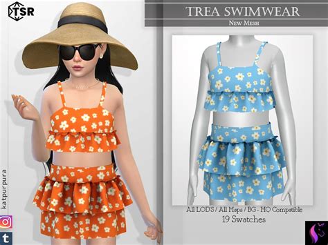 Katpurpuras Trea Swimwear In 2023 Sims 4 Cc Kids Clothing Sims 4