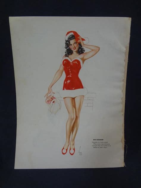 1945 Alberto Vargas Pin Up Calendar Pull Out Esquire Magazin