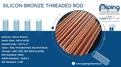 Silicon Bronze Threaded Rod C65500 Stud Bolts Studs Suppliers Uae