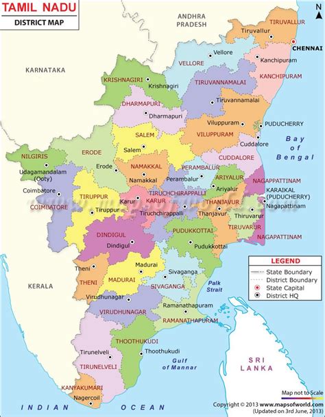 Our base includes of layers administrative boundaries like state boundaries, district boundaries, tehsil/taluka/block boundaries, road network, major land markds, locations of major cities and towns, locations of major villages. Tamilnadu District Map in 2019 | India map, Map, City maps