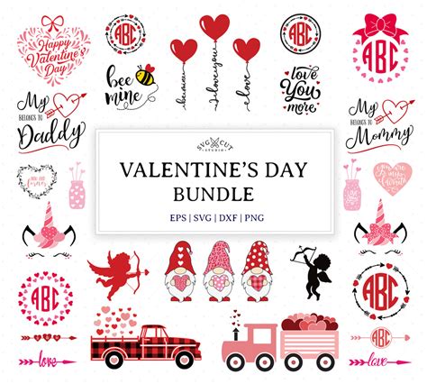 SVG Cut Files for Cricut and Silhouette - Valentines Day SVG Cut Files
