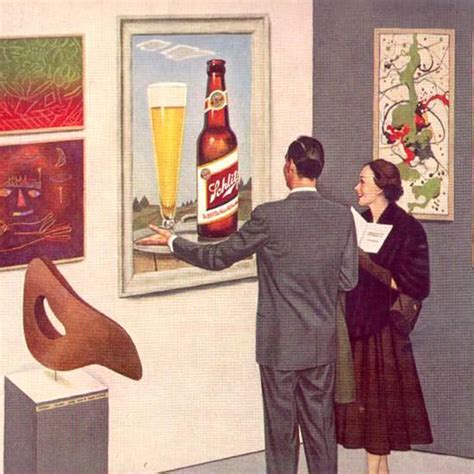 Detail Of Schlitz Beer Modern Art Museum 1952 By John Falter Mad Men