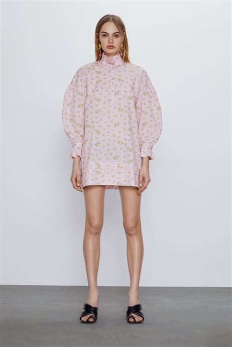Zara Printed Shirt Dress Best Zara Spring Clothes Popsugar