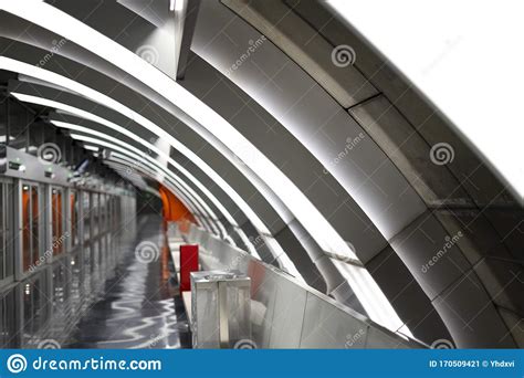 Modern Metro Station With Led Lights Stock Image Image Of Modern