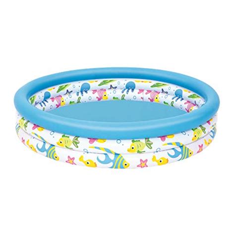 Special Intex 59416np Crystal Blue Three Ring Inflatable Paddling Pool