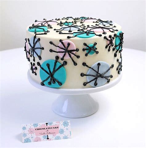 Mcm Cake By Alana Jones Mann Midcenturymodern Cake Atomic Starburst