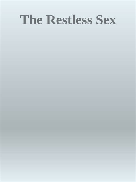 The Restless Sex Pdf Cost Of Living