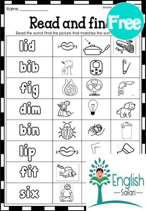 Kindergarten Three Letter Words Worksheets Three Letter Words For Kids