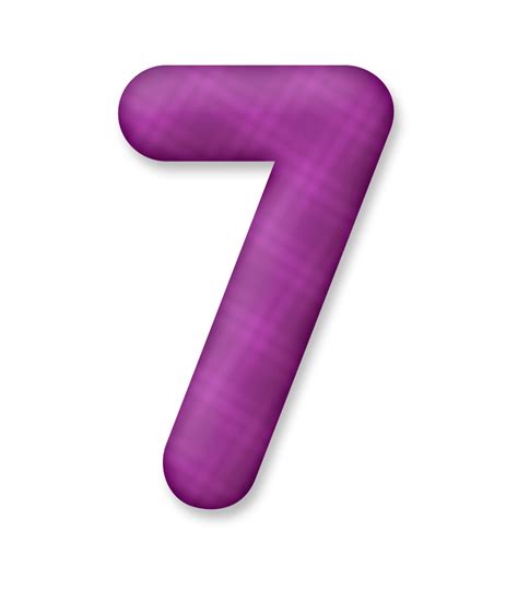 Zahl Nummer Number 7 Letters And Numbers Letters Purple