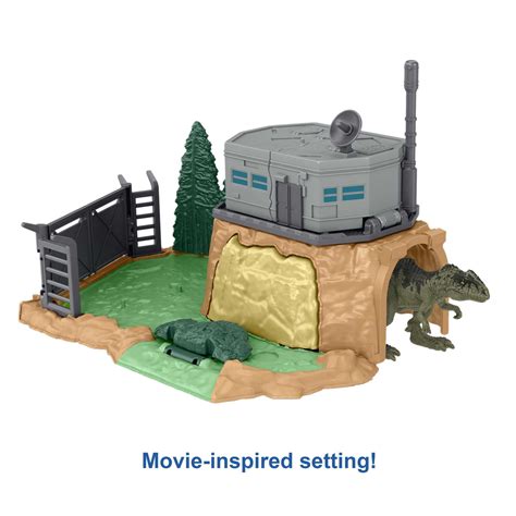 Buy Jurassic World Dominion Minis Giganotosaurus Rampage Playset With 2 Mini Dinosaur Figures